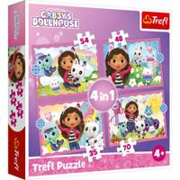 Trefl Puzzel gabby&apos;s dollhouse 4 in 1