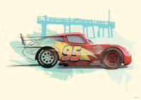 Kunstdruk Cars Lightning McQueen 70x50cm