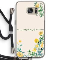 Gele bloemen: Samsung Galaxy S7 Transparant Hoesje met koord