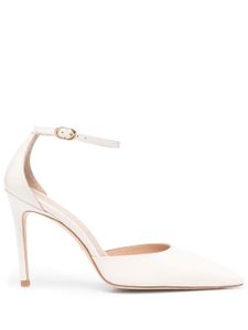 Stuart Weitzman escarpins pointus en cuir verni 100 mm - Tons neutres