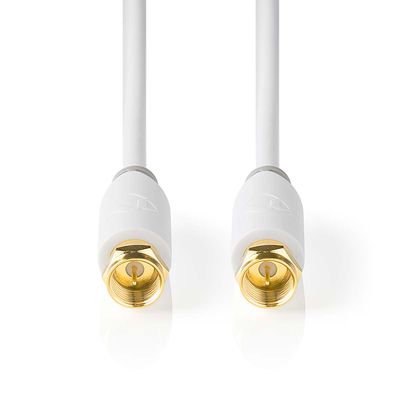 Nedis Satelliet- en Antennekabel | F-Male naar F-Male | 3 m | Wit | 1 stuks - CSBW41000WT30 CSBW41000WT30