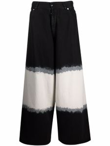 Balmain jean ample à imprimé tie dye - Noir