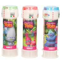 3x Trolls/trollen bellenblaas flesjes met bal spelletje in dop 60 ml voor kinderen