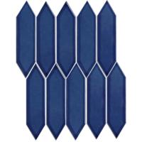 The Mosaic Factory Paris Mozaiek Tegel Picket- Blauw Porselein Geglazuurd 258x313 mm