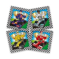 20x Papieren servetjes race/F1 gekleurd thema feestartikelen 33 x 33 cm