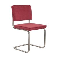 Zuiver Ridge Rib brushed stoel red - thumbnail