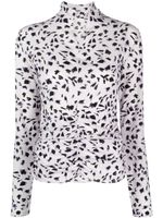 Patrizia Pepe abstract-print long-sleeve T-shirt - Noir - thumbnail