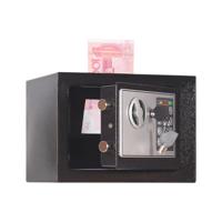 17E Home Mini elektronische beveiliging Lock box Wandkast kluis met munt bediende functie (Obsidiaan zwart)