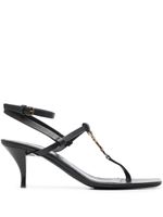 Saint Laurent sandales Cassandra 60 mm en cuir - Noir