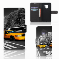 Samsung Galaxy A8 2018 Flip Cover New York Taxi - thumbnail