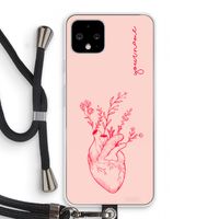 Blooming Heart: Pixel 4 Transparant Hoesje met koord