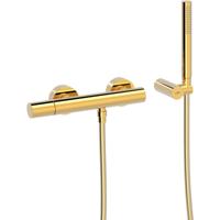 Douchekraan Tres Study | Opbouw | Mengkraan | 1-weg | hoh 15 cm | 1-knop | Rond | 24k Goud glans