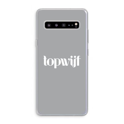 Topwijf Grijs Wit: Samsung Galaxy S10 5G Transparant Hoesje