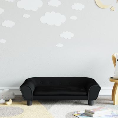 Kinderbank 70x45x26 cm fluweel zwart