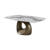 Tower Living Deens Ovale Eettafel 'Castello' Marmer-keramiek / brons, 200 x 120cm