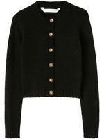 Palm Angels curved-logo wool-blend cardigan - Noir - thumbnail