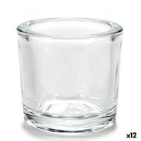 Kaarshouder Gift Decor Transparant Glas 6,5 x 6 x 6,5 cm (12 Stuks)