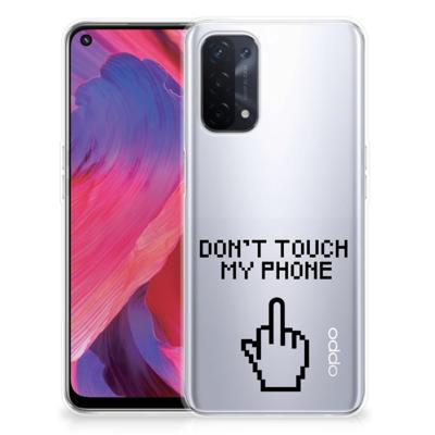 OPPO A93 5G Silicone-hoesje Finger Don't Touch My Phone OPPO A93 5G Silicone-hoesje Finger Don't Touch My Phone
