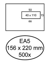 Envelop Quantore 156x220mm venster 4x11cm rechts 500stuks