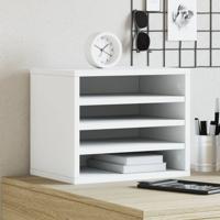 VidaXL Bureau organiser 36x26x29,5 cm bewerkt hout wit VidaXL Bureau organiser 36x26x29,5 cm bewerkt hout wit