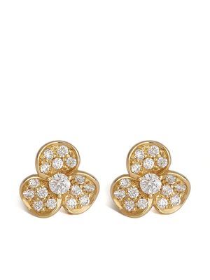 LEO PIZZO boucles d'oreilles Candy Flora en or 18ct pavées de diamants