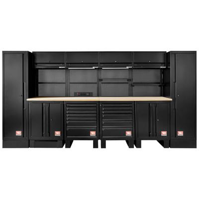 Facom RWS2 - 3,9m Set | Houten Werkblad | Zwart - RWS2-10BS