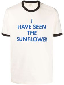 Sunflower t-shirt en coton biologique à slogan imprimé - Tons neutres