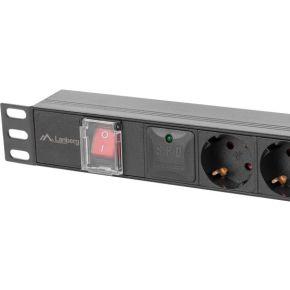 Lanberg PDU-05F-0200-IEC-BK energiedistributie 5 AC-uitgang(en) 1U Zwart