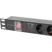 Lanberg PDU-05F-0200-IEC-BK energiedistributie 5 AC-uitgang(en) 1U Zwart