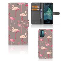 Nokia G11 | G21 | Telefoonhoesje | Met pasjeshouder | Flamingo