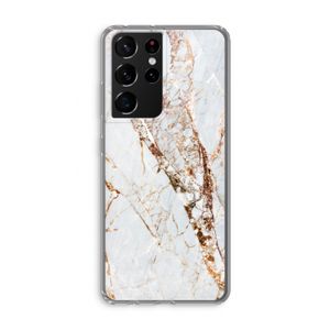 Goud marmer: Samsung Galaxy S21 Ultra Transparant Hoesje