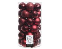 Kerstbal glans mix dia6cm ossenbloed - Decoris