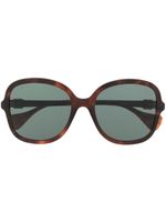 Gucci Eyewear lunettes de soleil à monture carrée oversize - Marron - thumbnail