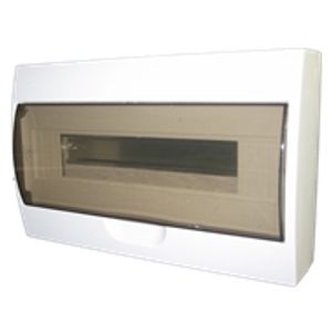 SEP -TS15 opbouw 15 modulen kast met deur kunststof wit