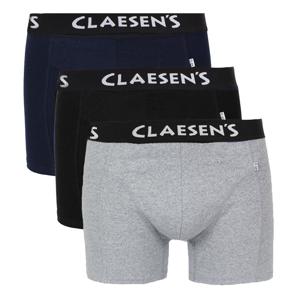 Claesens Boxershort Boston 3-pack zwart-blauw-grijs