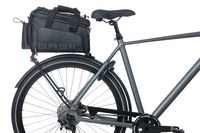 Basil Miles XL bagagedragertas, zwart/oranje, waterdicht, 9-36L, geschikt voor elektrische fietsen - thumbnail