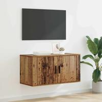 Wandgemonteerde TV-kast Oud hout 80 x 34.5 x 40 cm Bewerkt hout