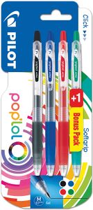 Pilot gelroller Pop&apos;lol, blister van 3 + 1 gratis, in geassorteerde kleuren