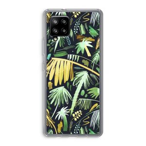 Tropical Palms Dark: Samsung Galaxy A42 5G Transparant Hoesje