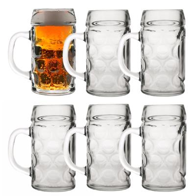 Bierpullen/Bierglazen - 0,5 liter - hard glas - 12x stuks - Bierfeest/Oktoberfest glazen