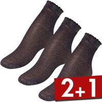 Pierre Robert 3 stuks Glitter Socks * Actie * - thumbnail