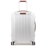 Piquadro Alu Medium 4 Wheel Trolley Aluminum / Leather - thumbnail