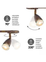 Home sweet home curl 4L LED opbouwspot ↔ 62 cm brons - thumbnail