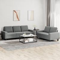2-delige Loungeset stof donkergrijs