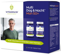 Vitakruid Multi Dag & Nacht Man 50+ 100% Vegan 2 x 30