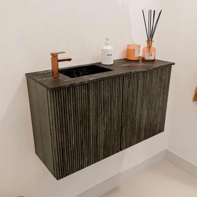 Toiletmeubel Mondiaz Joya Dlux | 70 cm | Meubelkleur Shadow | Faye wastafel Lava Wasbak Links | 1 kraangat