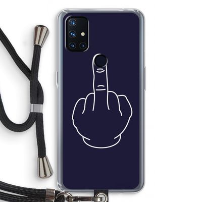 F**k U: OnePlus Nord N10 5G Transparant Hoesje met koord