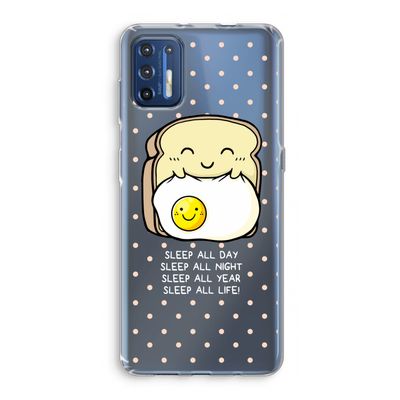 Sleep All Day: Motorola Moto G9 Plus Transparant Hoesje