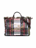 MC2 Saint Barth Kids sac porté épaule Colette à motif tartan - Blanc