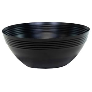 Bloempot/plantenpot schaal - zink - zwart - D30 x H12 cm